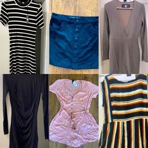 4 DRESSES/1 ROMPER/1 SKIRT